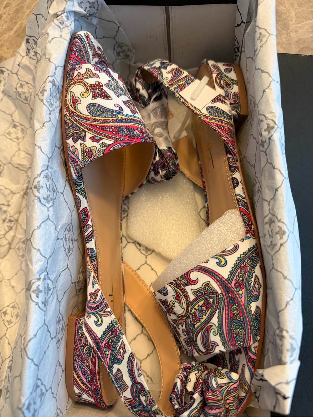 Nanette Lepore White Paisley Pointed D'Orsay Mules